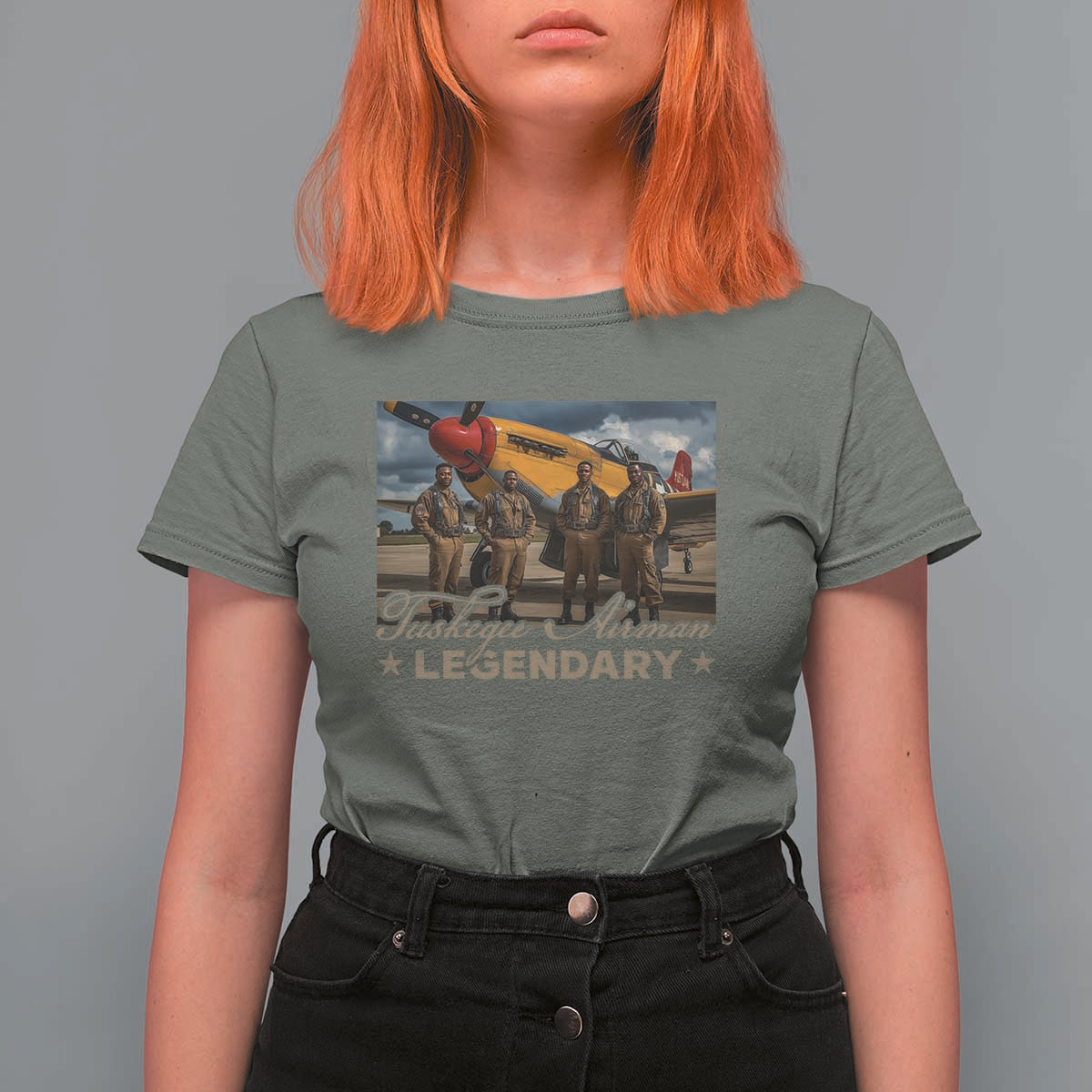 Tuskegee Airman T Shirt For Women Legendary US Pilots Black History