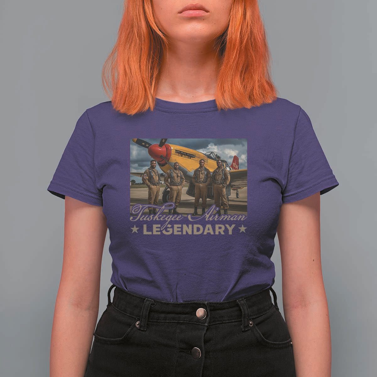 Tuskegee Airman T Shirt For Women Legendary US Pilots Black History