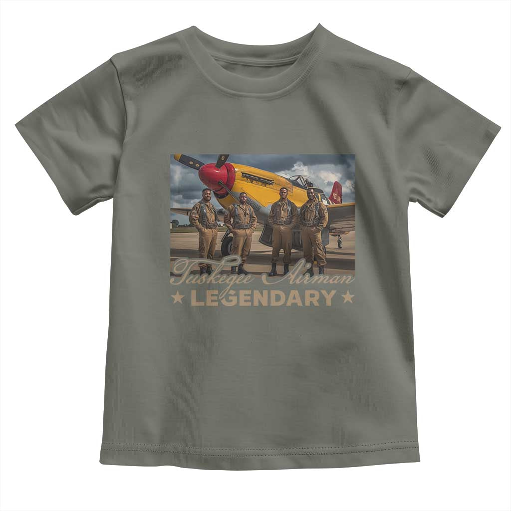 Tuskegee Airman Toddler T Shirt Legendary US Pilots Black History