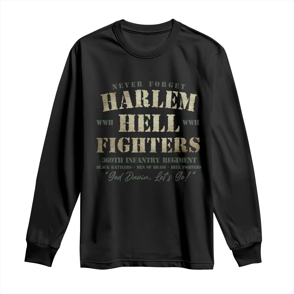 Harlem Hellfighters Long Sleeve Shirt American Black History Military Soldiers
