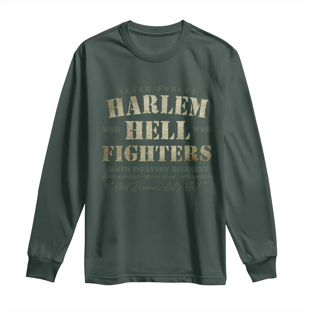 Harlem Hellfighters Long Sleeve Shirt American Black History Military Soldiers