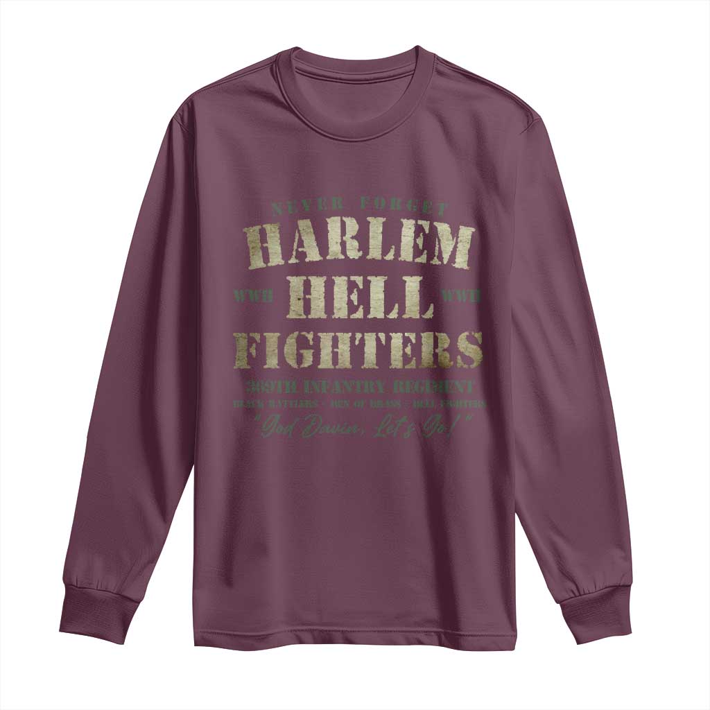 Harlem Hellfighters Long Sleeve Shirt American Black History Military Soldiers