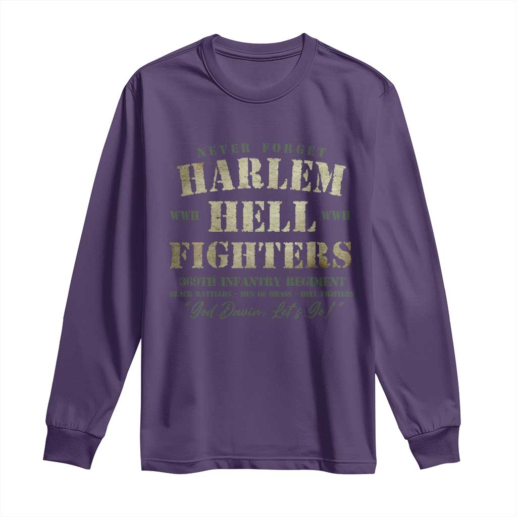 Harlem Hellfighters Long Sleeve Shirt American Black History Military Soldiers