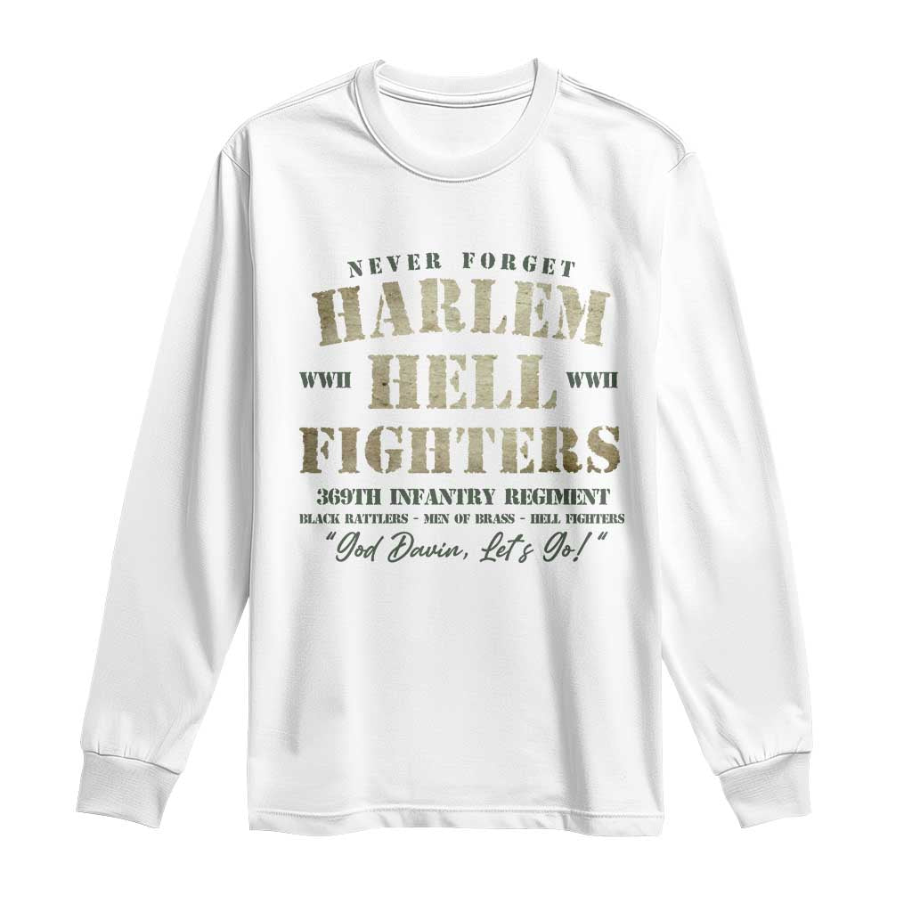 Harlem Hellfighters Long Sleeve Shirt American Black History Military Soldiers