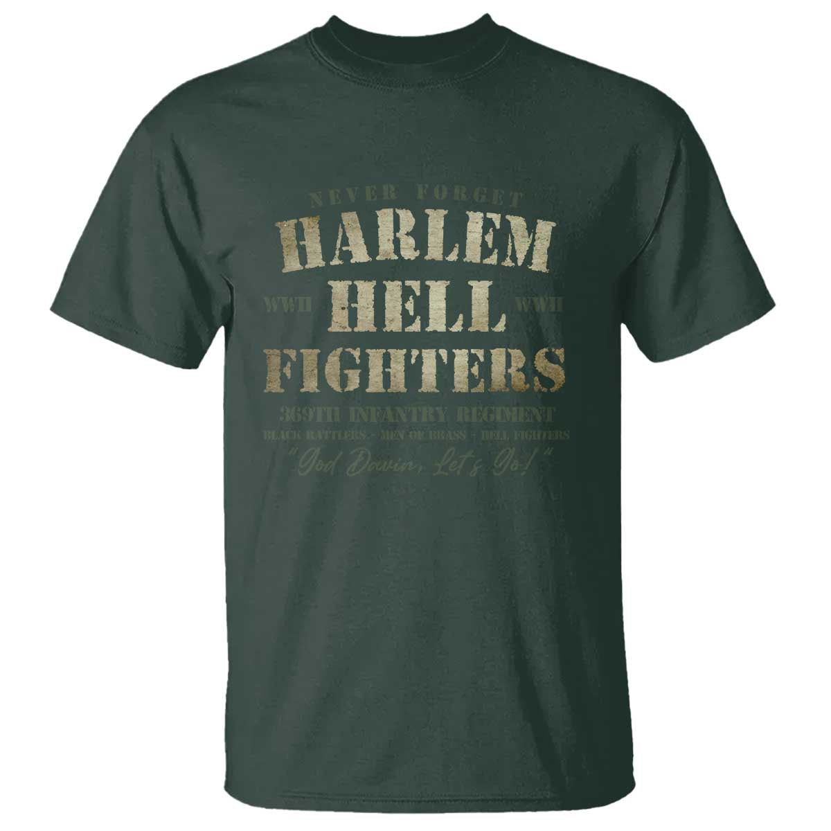 Harlem Hellfighters T Shirt American Black History Military Soldiers