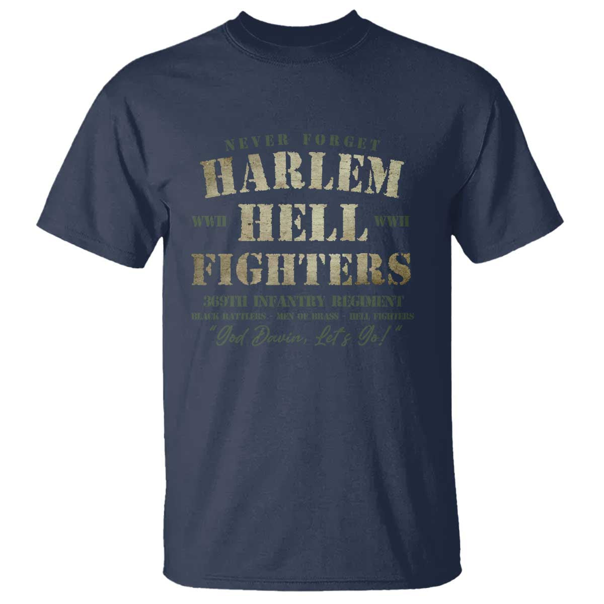 Harlem Hellfighters T Shirt American Black History Military Soldiers