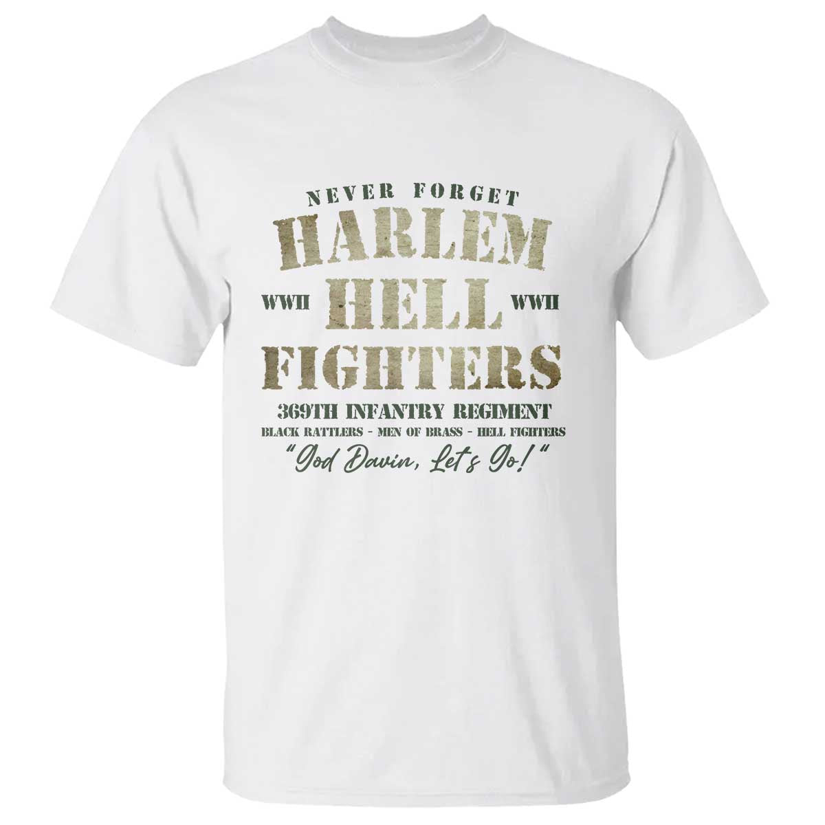 Harlem Hellfighters T Shirt American Black History Military Soldiers