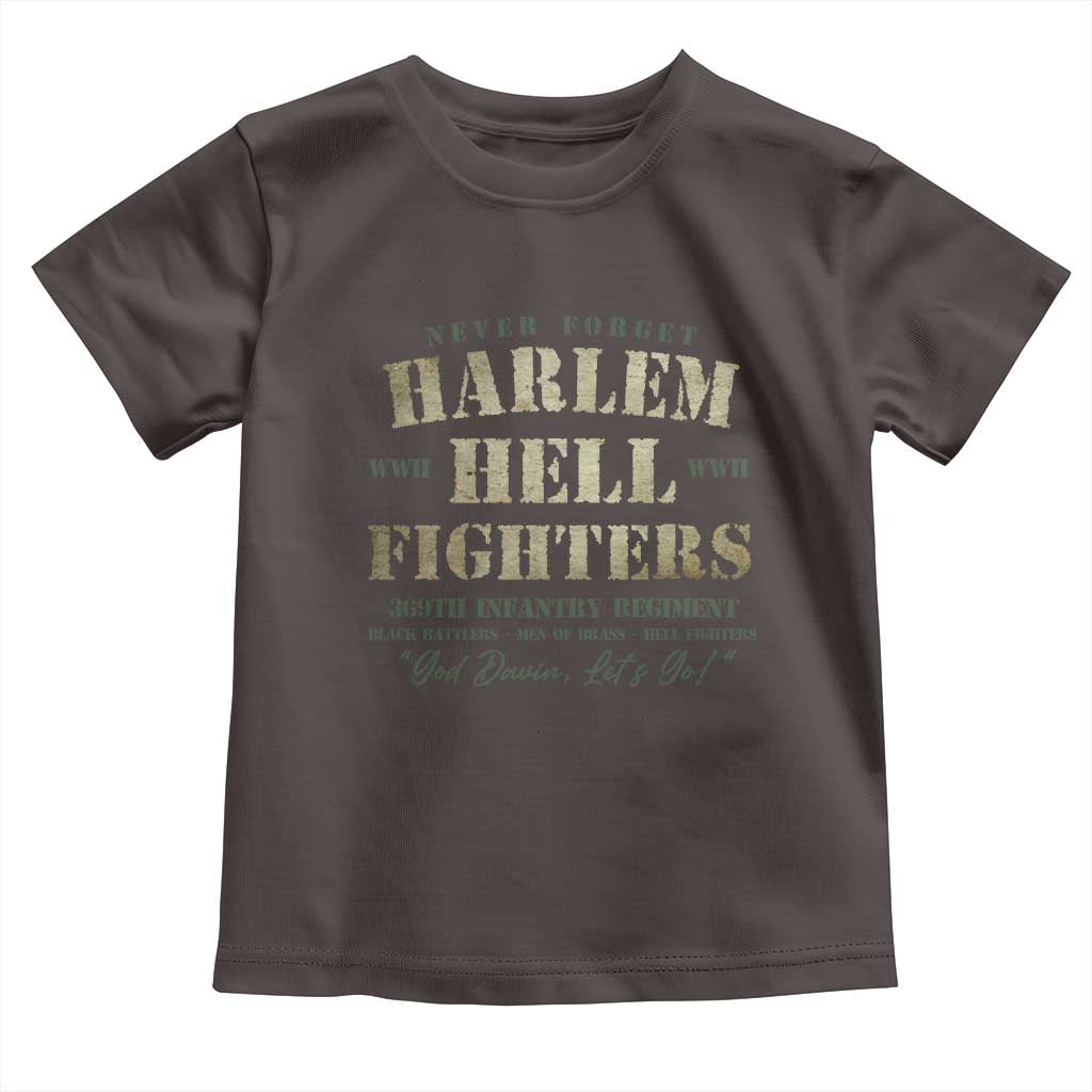 Harlem Hellfighters Toddler T Shirt American Black History Military Soldiers