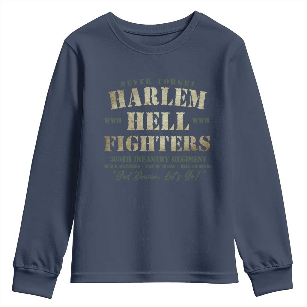 Harlem Hellfighters Youth Sweatshirt American Black History Military Soldiers