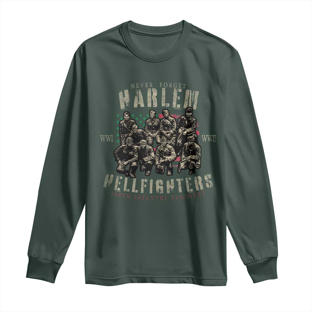 Harlem Hellfighters Long Sleeve Shirt American Military Soldiers Black History
