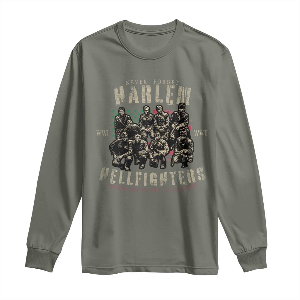Harlem Hellfighters Long Sleeve Shirt American Military Soldiers Black History