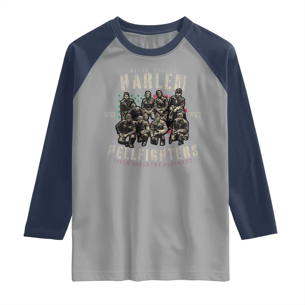 Harlem Hellfighters Raglan Shirt American Military Soldiers Black History