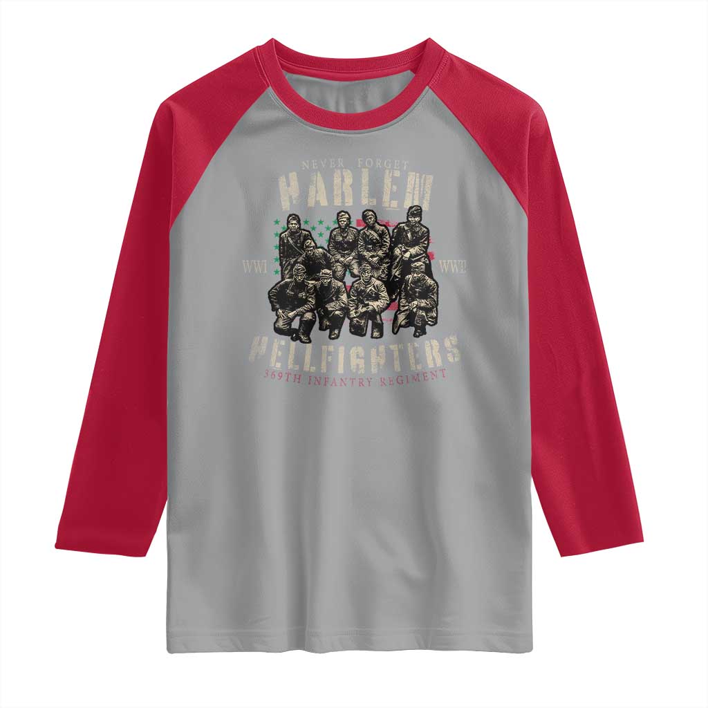 Harlem Hellfighters Raglan Shirt American Military Soldiers Black History