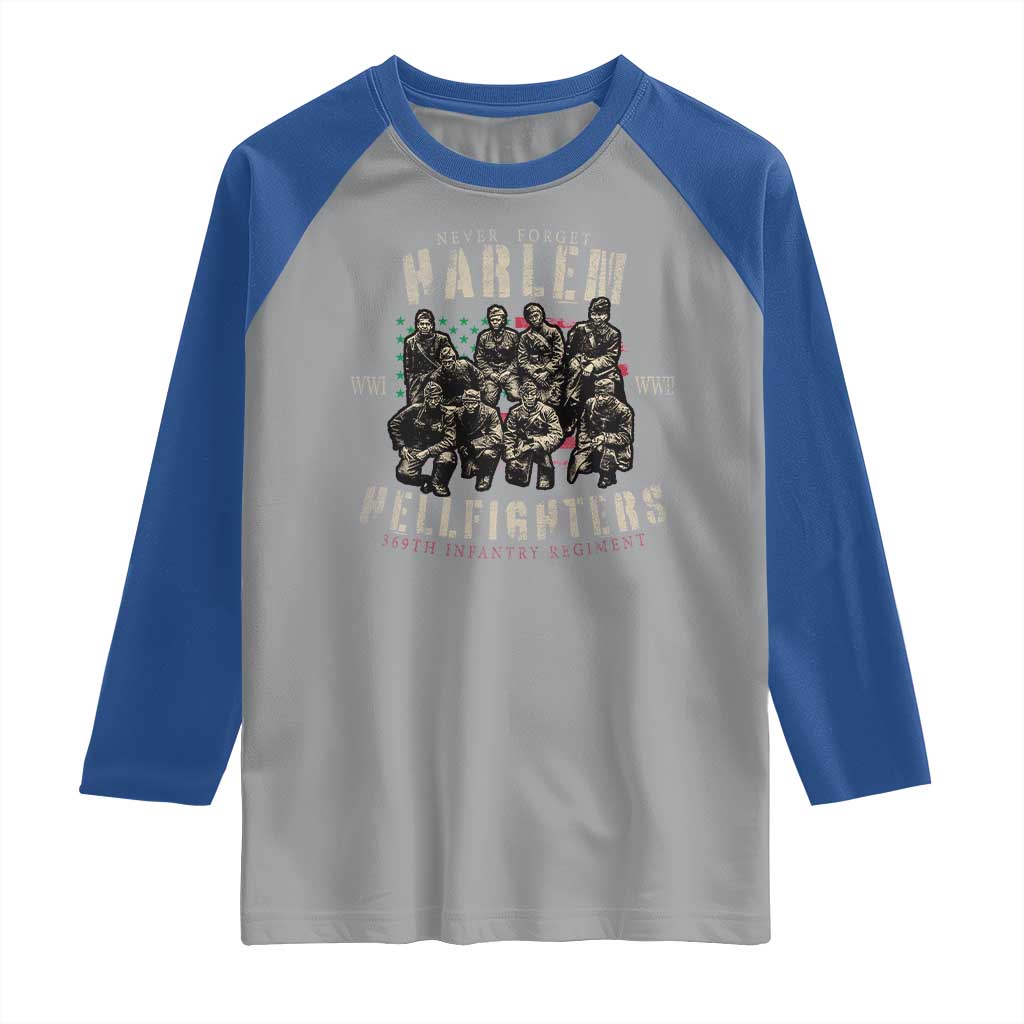 Harlem Hellfighters Raglan Shirt American Military Soldiers Black History