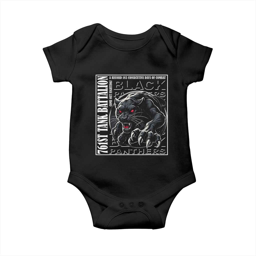 Black Panther Party Baby Onesie 761st Tank Battalion Black History