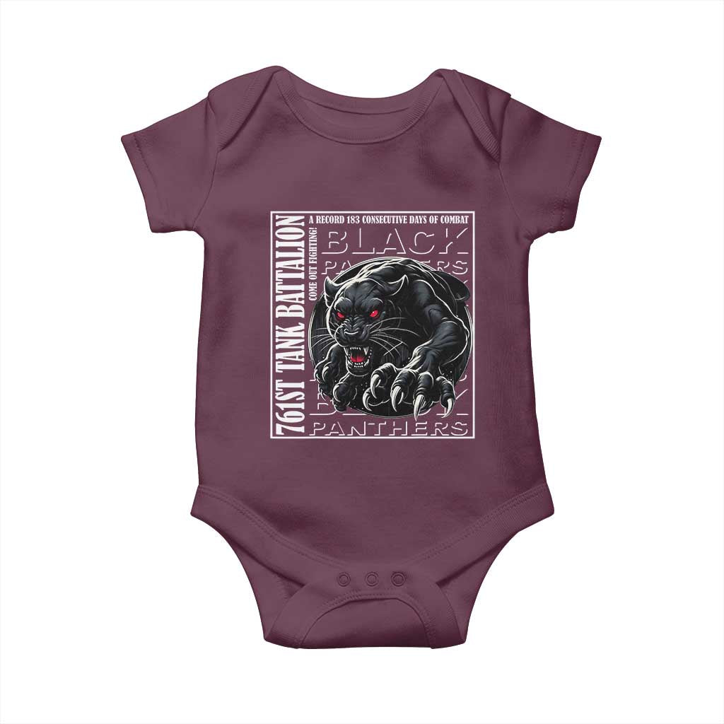Black Panther Party Baby Onesie 761st Tank Battalion Black History