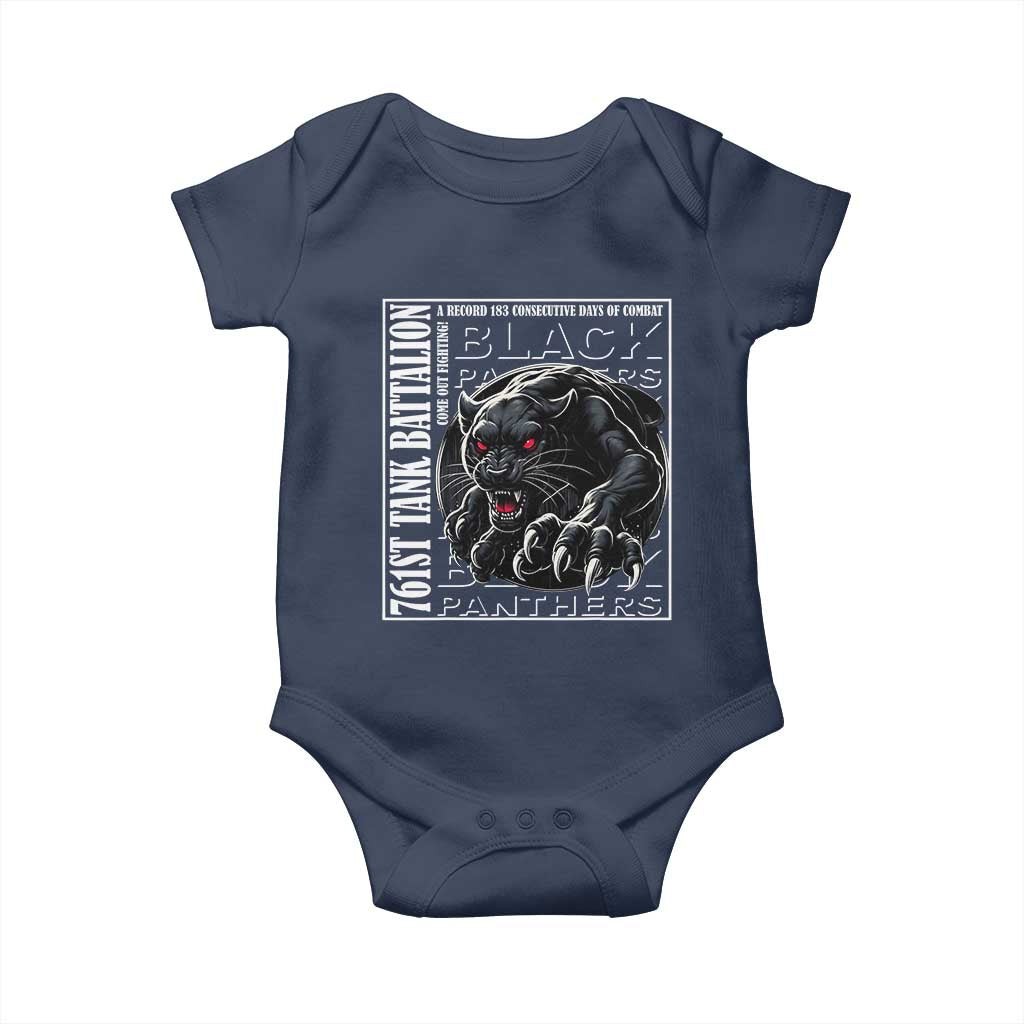 Black Panther Party Baby Onesie 761st Tank Battalion Black History