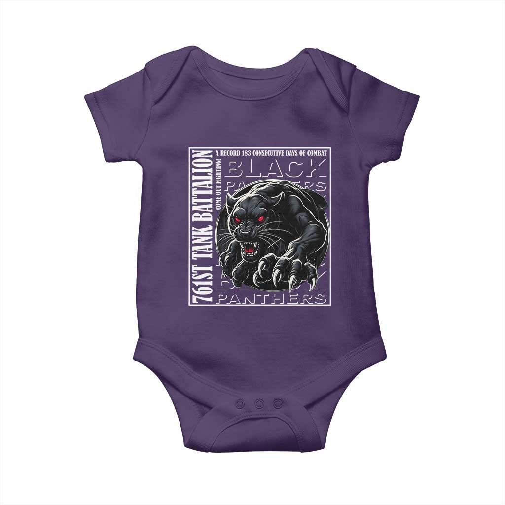Black Panther Party Baby Onesie 761st Tank Battalion Black History
