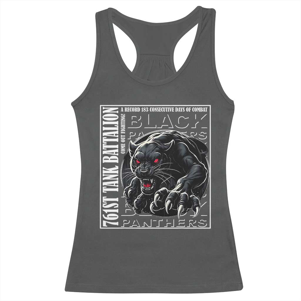 Black Panther Party Racerback Tank Top 761st Tank Battalion Black History
