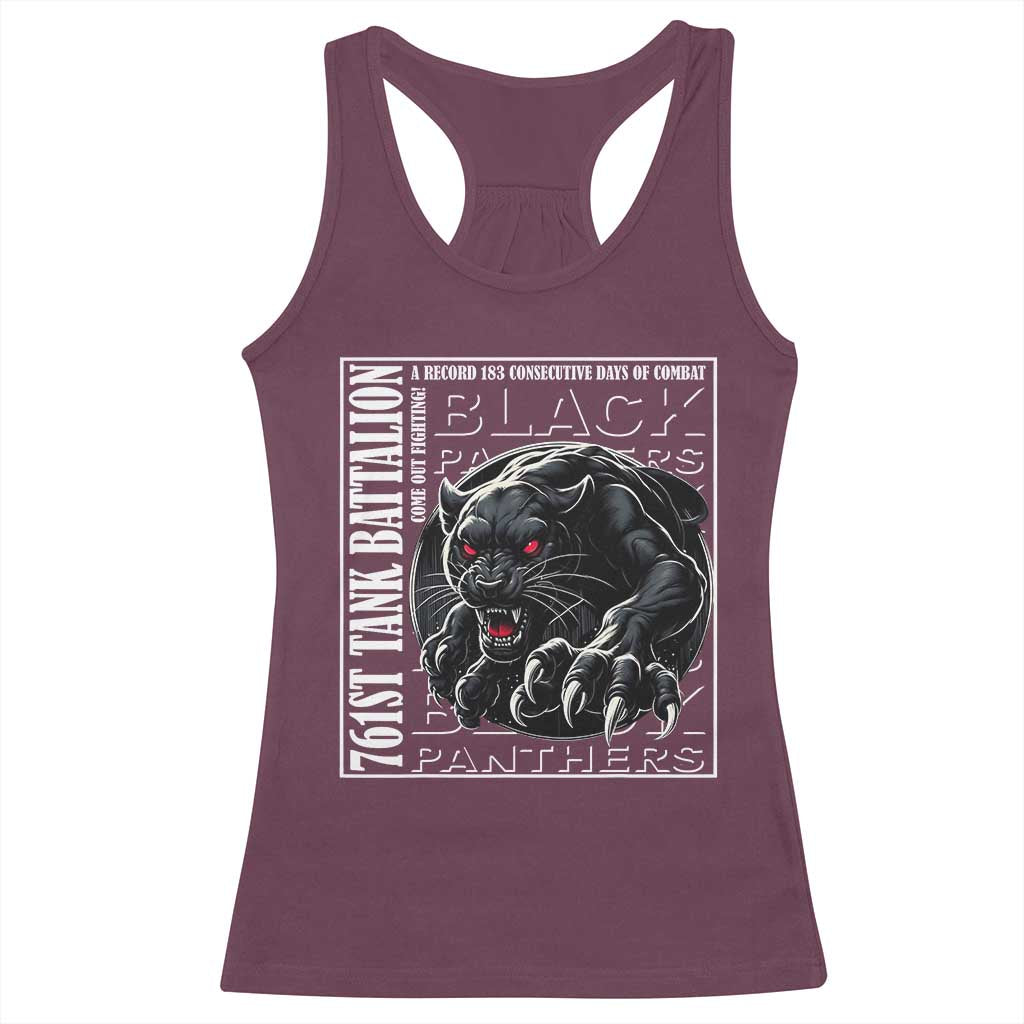 Black Panther Party Racerback Tank Top 761st Tank Battalion Black History