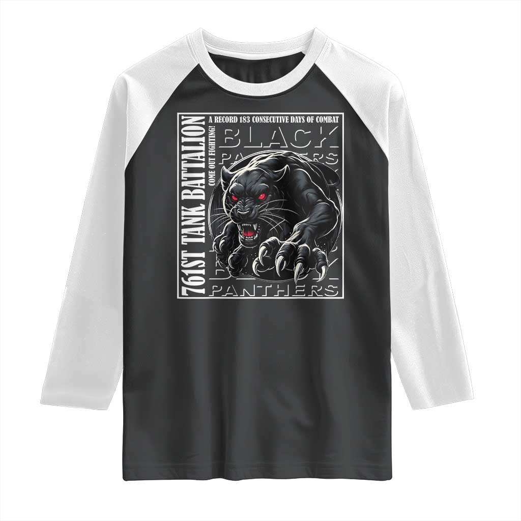 Black Panther Party Raglan Shirt 761st Tank Battalion Black History