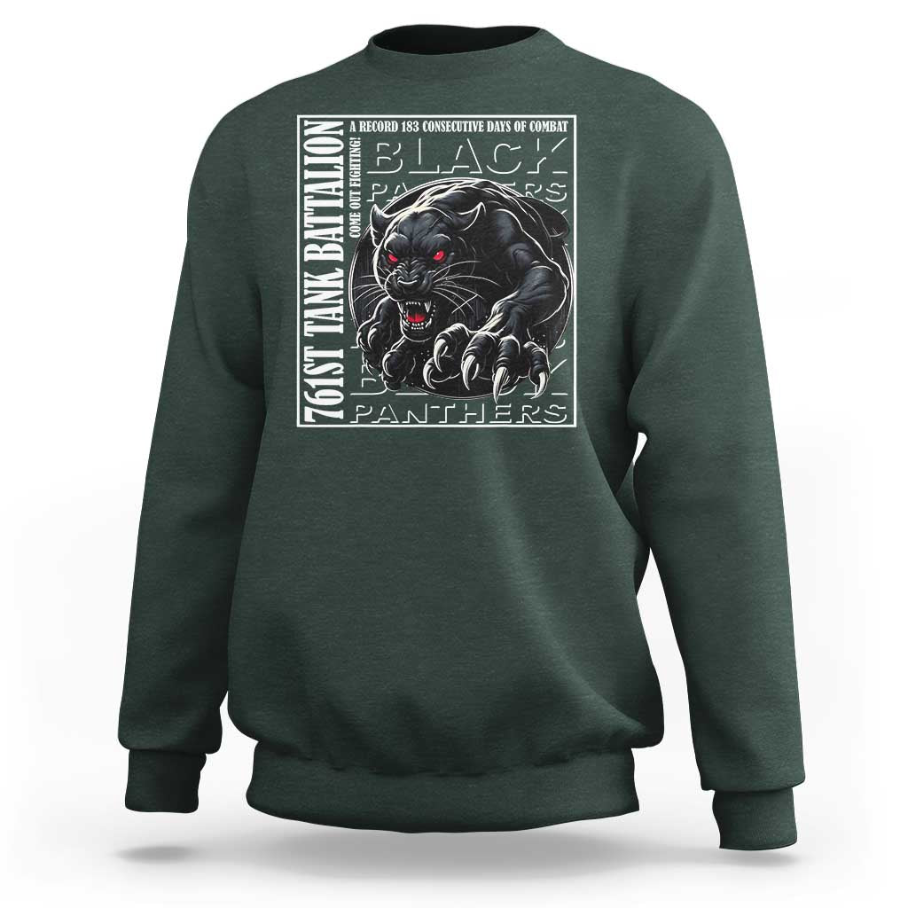 Black Panther Party Sweatshirt 761st Tank Battalion Black History