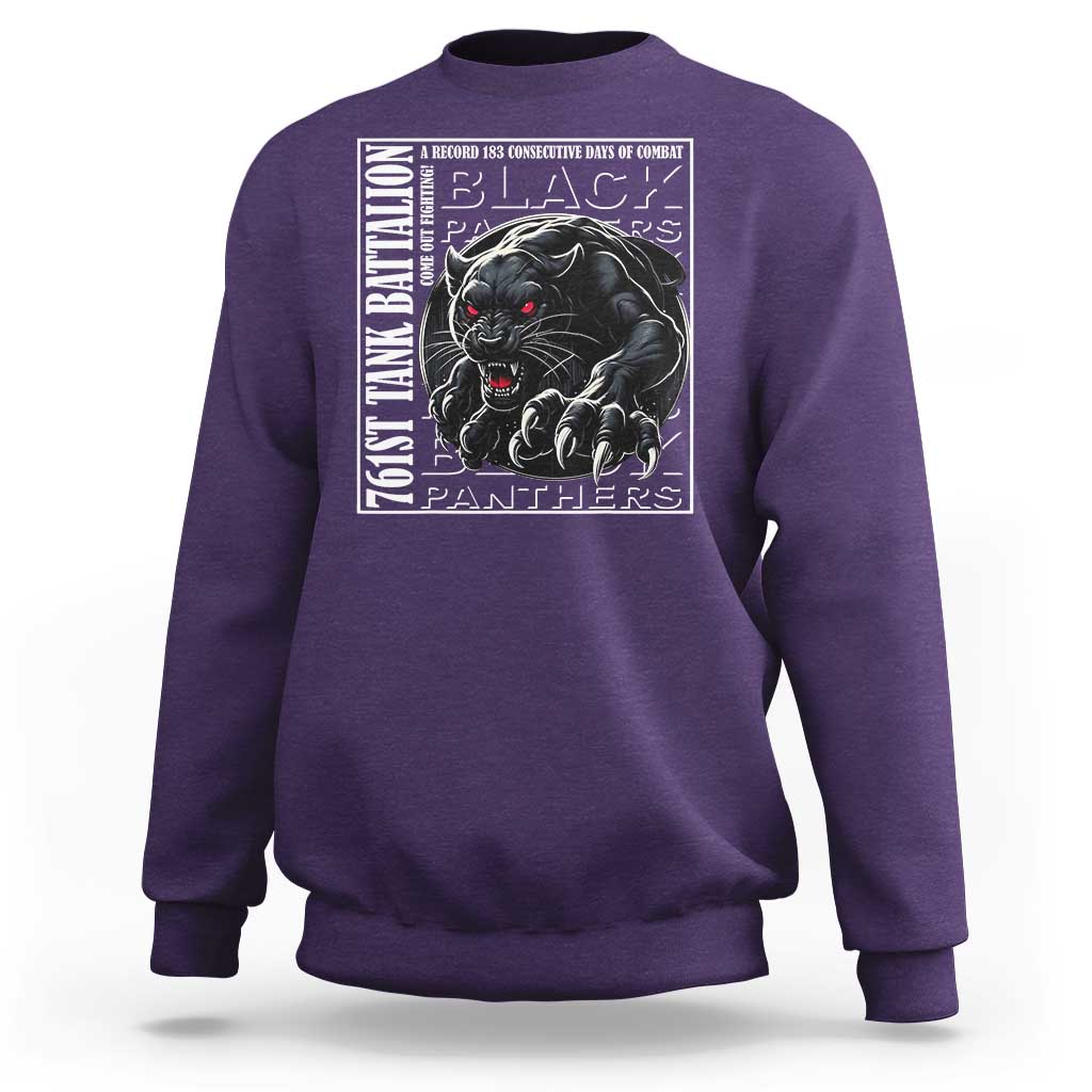 Black Panther Party Sweatshirt 761st Tank Battalion Black History