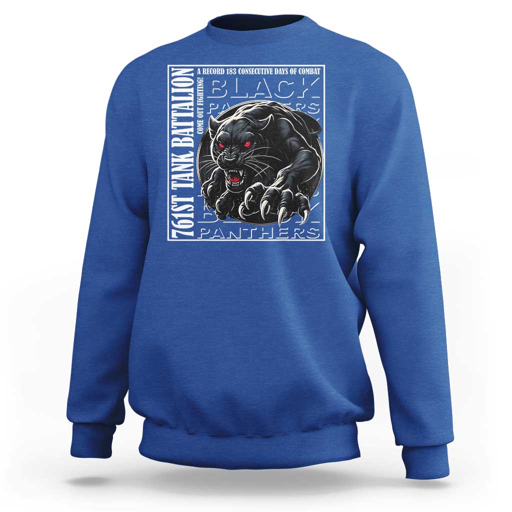 Black Panther Party Sweatshirt 761st Tank Battalion Black History