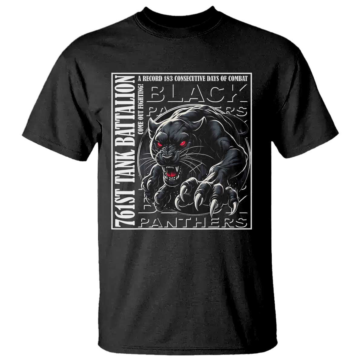 Black Panther Party T Shirt 761st Tank Battalion Black History