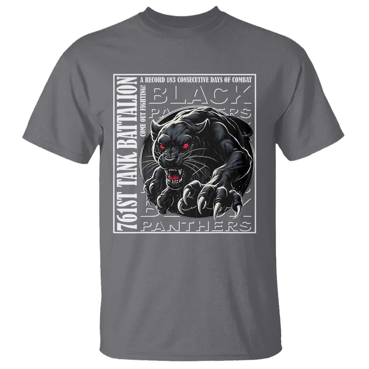 Black Panther Party T Shirt 761st Tank Battalion Black History