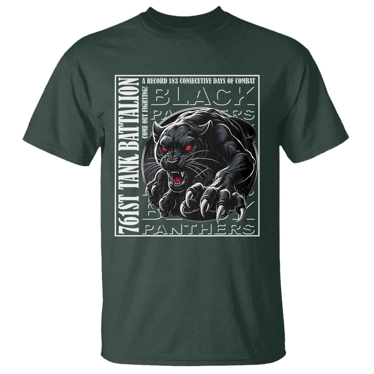 Black Panther Party T Shirt 761st Tank Battalion Black History