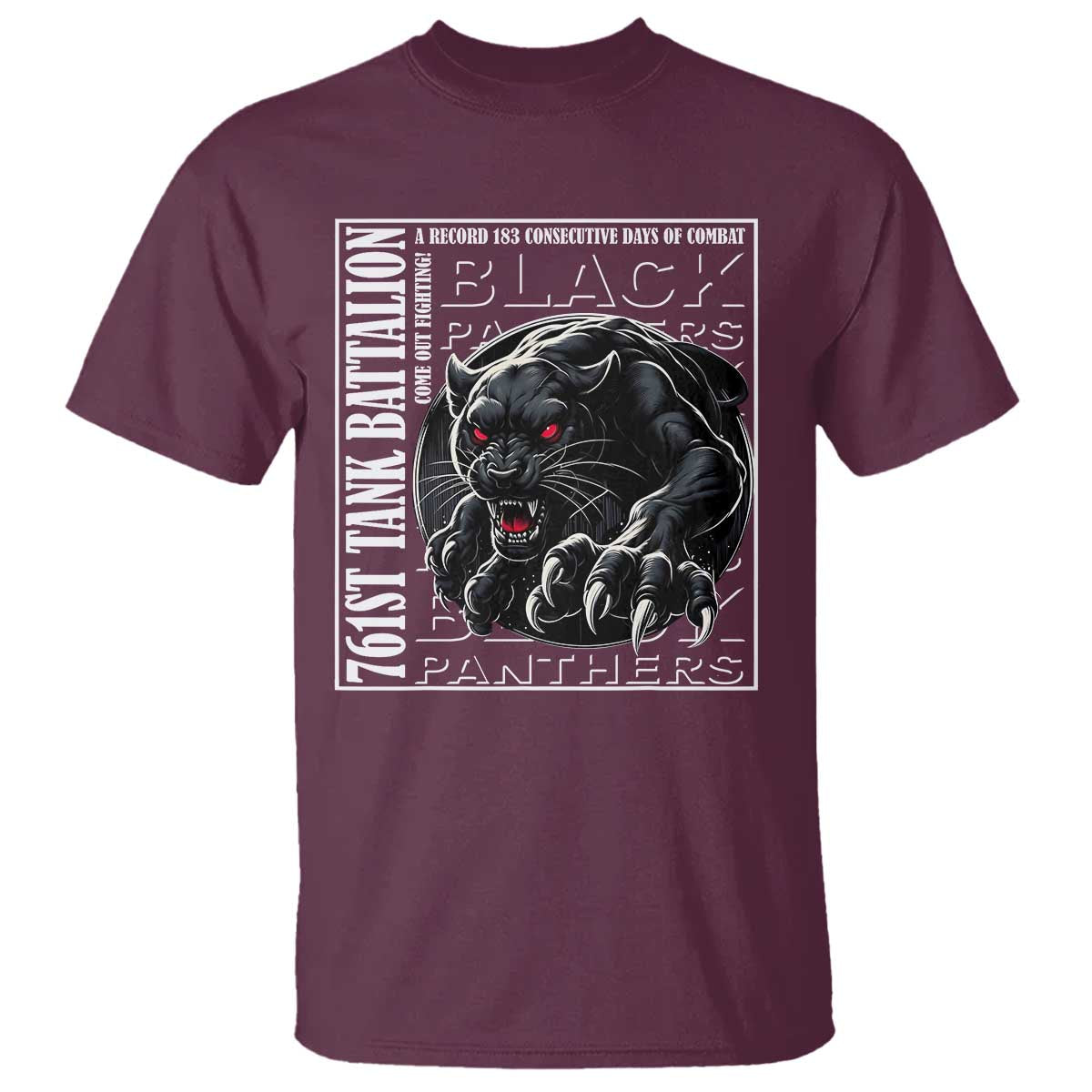 Black Panther Party T Shirt 761st Tank Battalion Black History