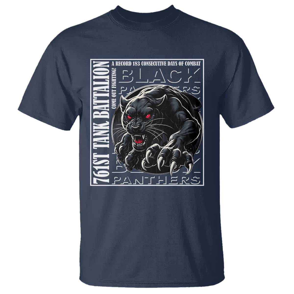 Black Panther Party T Shirt 761st Tank Battalion Black History