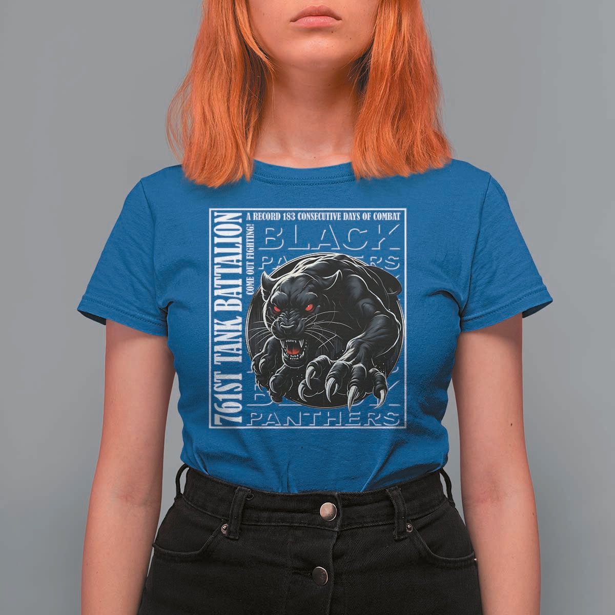 Black Panther Party T Shirt For Women 761st Tank Battalion Black History
