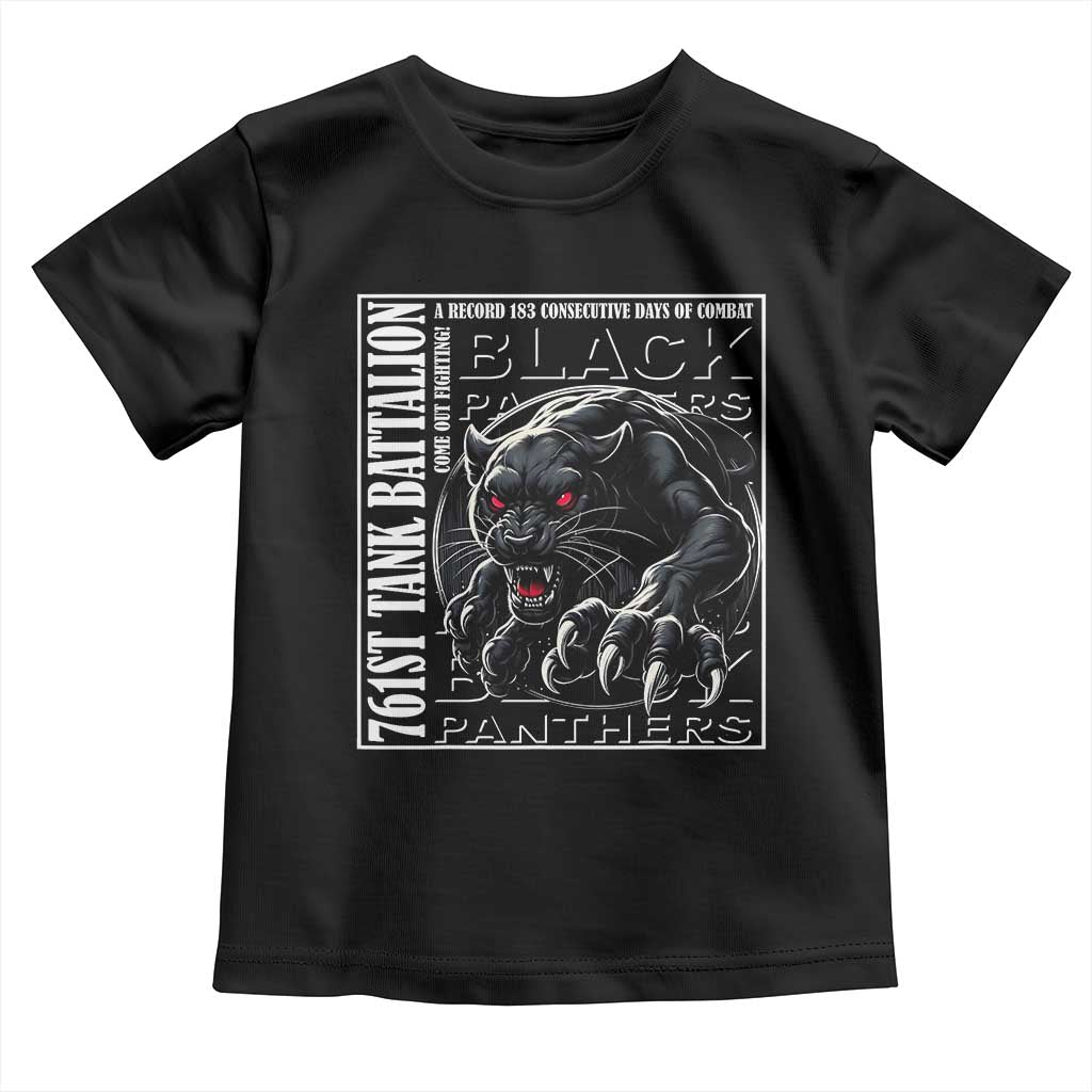 Black Panther Party Toddler T Shirt 761st Tank Battalion Black History