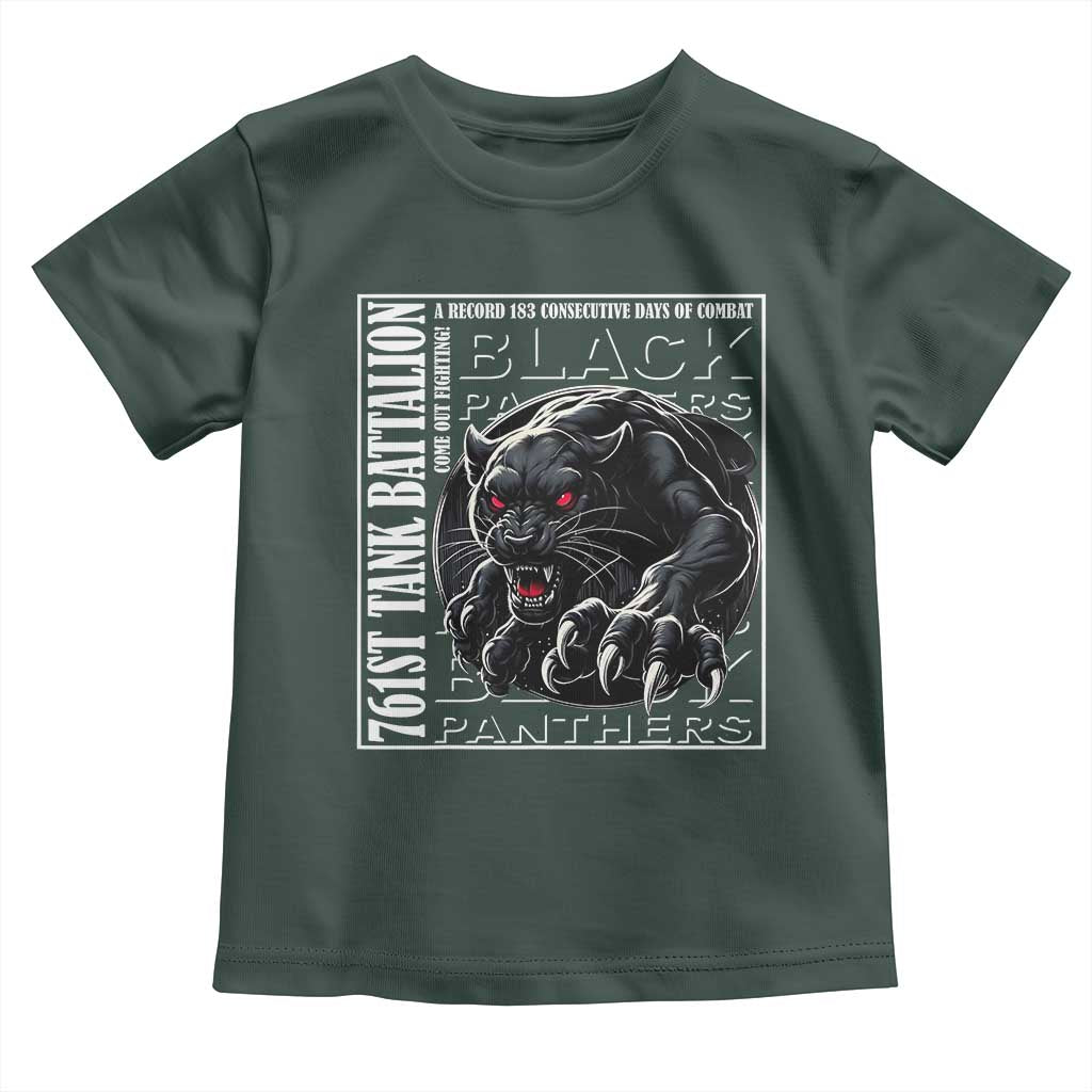Black Panther Party Toddler T Shirt 761st Tank Battalion Black History