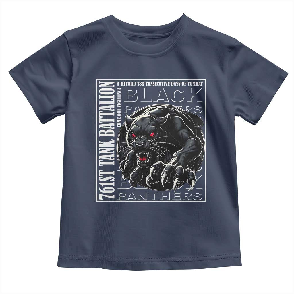 Black Panther Party Toddler T Shirt 761st Tank Battalion Black History