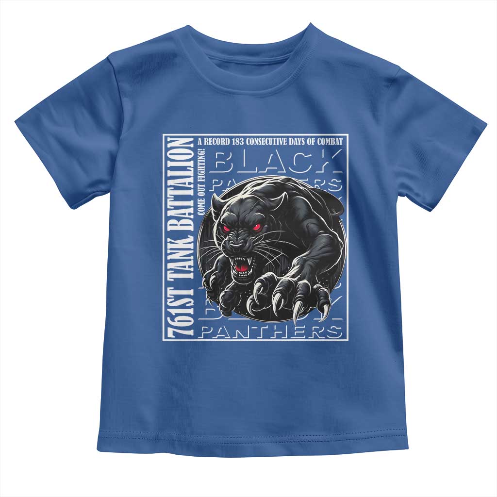 Black Panther Party Toddler T Shirt 761st Tank Battalion Black History