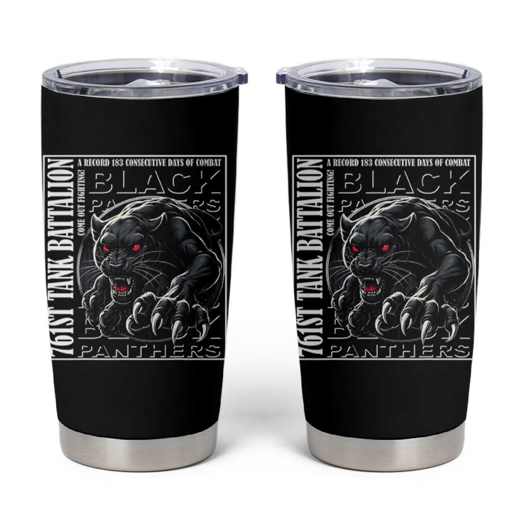 Black Panther Party Tumbler Cup 761st Tank Battalion Black History