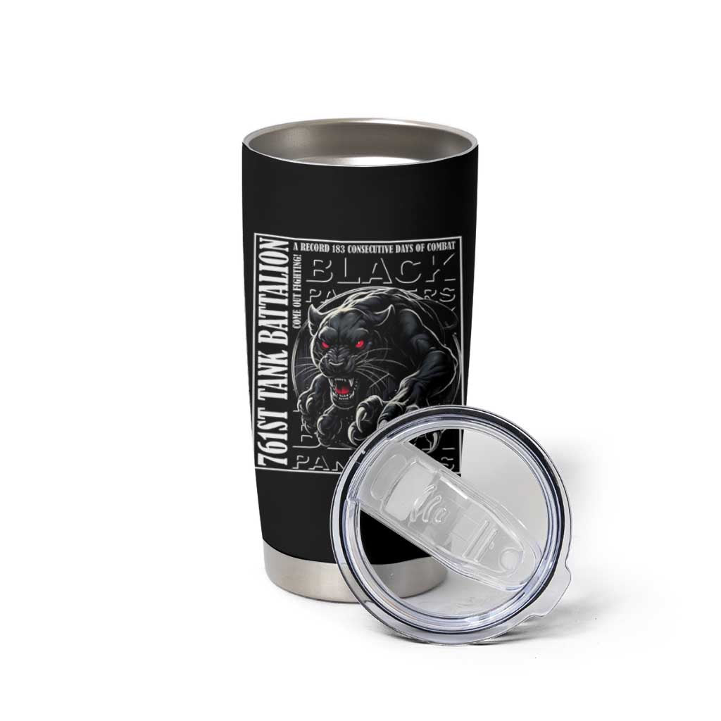 Black Panther Party Tumbler Cup 761st Tank Battalion Black History