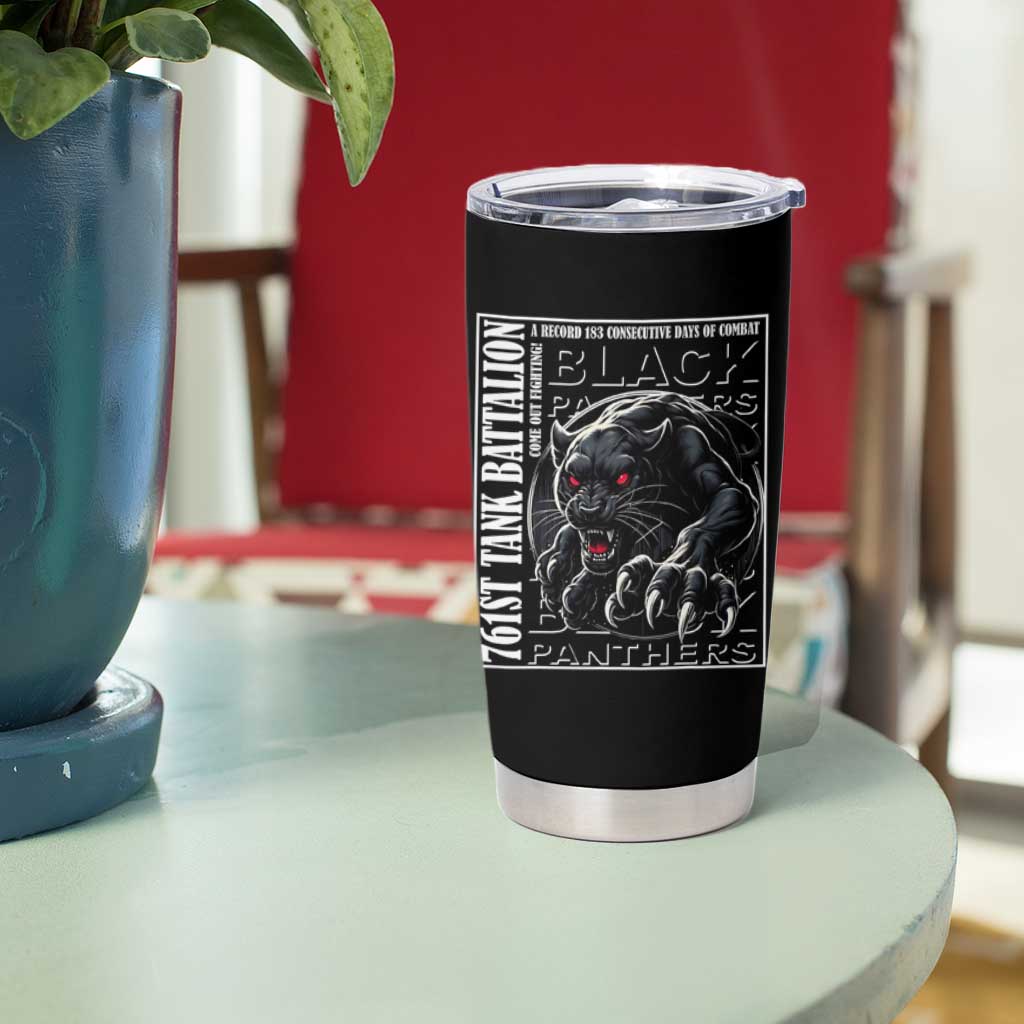 Black Panther Party Tumbler Cup 761st Tank Battalion Black History