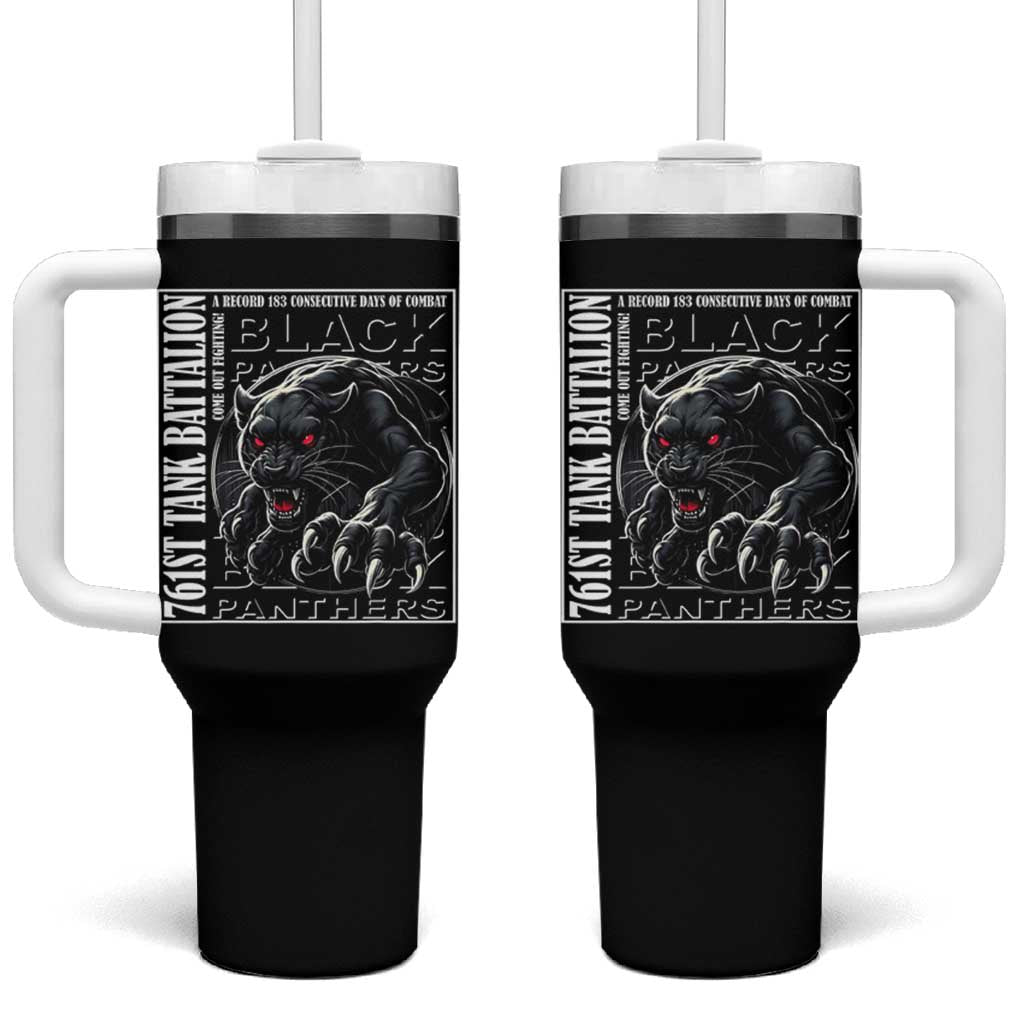 Black Panther Party Tumbler With Handle 761st Tank Battalion Black History