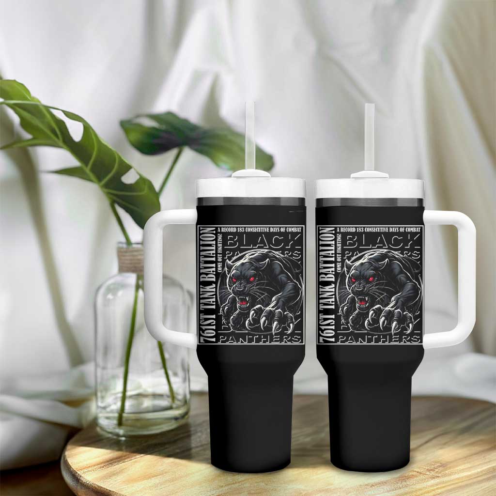 Black Panther Party Tumbler With Handle 761st Tank Battalion Black History