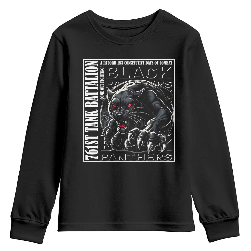 Black Panther Party Youth Sweatshirt 761st Tank Battalion Black History