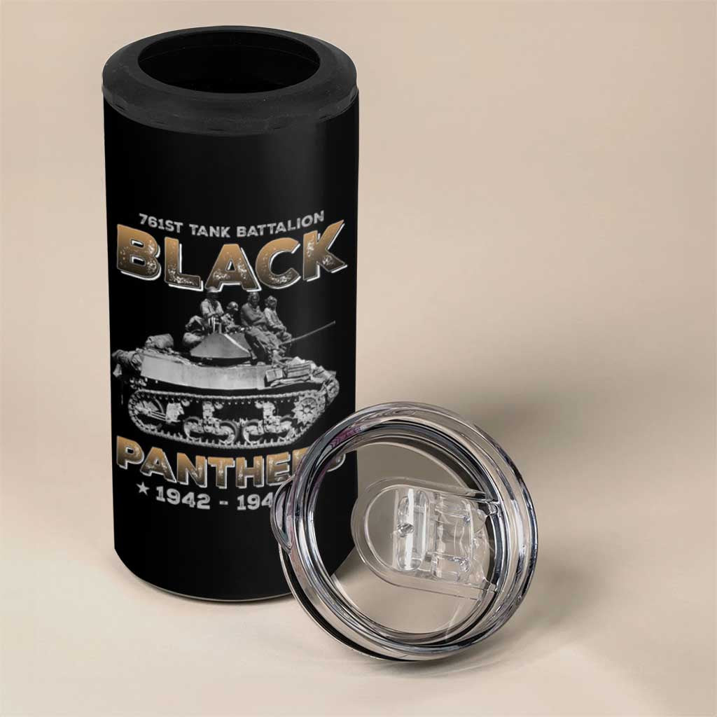 761st Tank Battalion Tribute Black Panther Party History 4 in 1 Can Cooler Tumbler