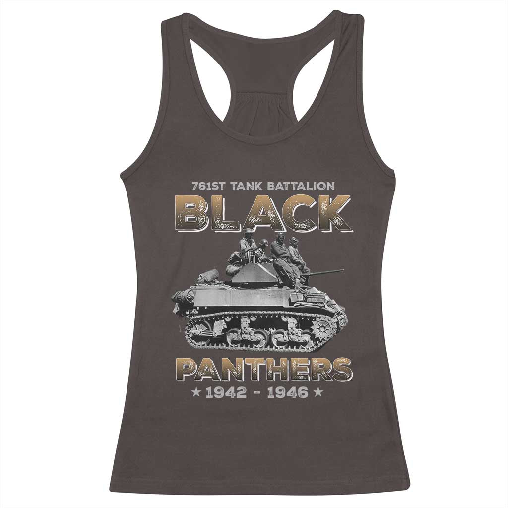 761st Tank Battalion Tribute Black Panther Party History Racerback Tank Top