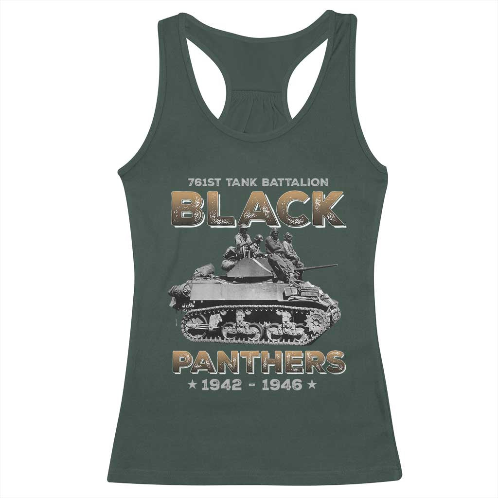761st Tank Battalion Tribute Black Panther Party History Racerback Tank Top