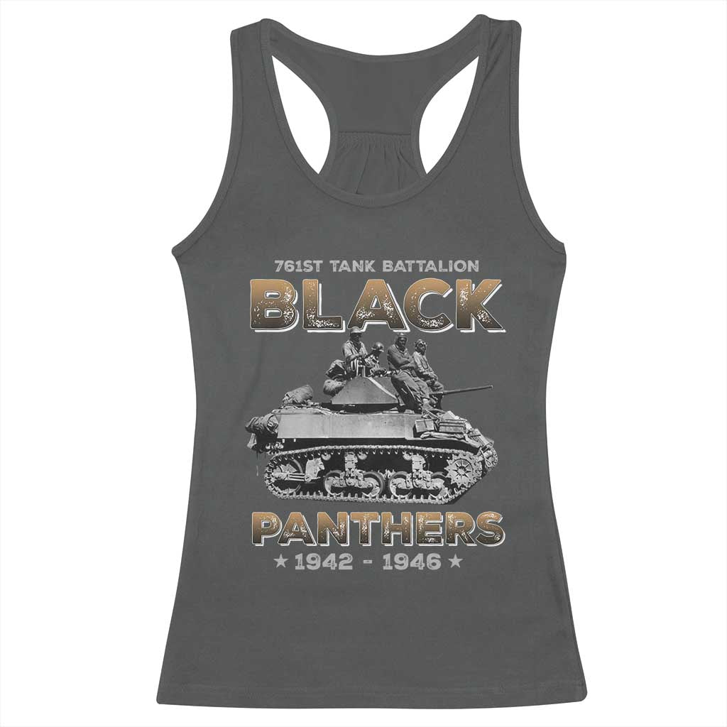 761st Tank Battalion Tribute Black Panther Party History Racerback Tank Top