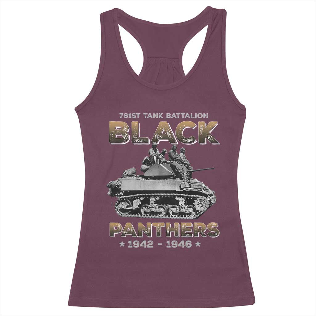 761st Tank Battalion Tribute Black Panther Party History Racerback Tank Top