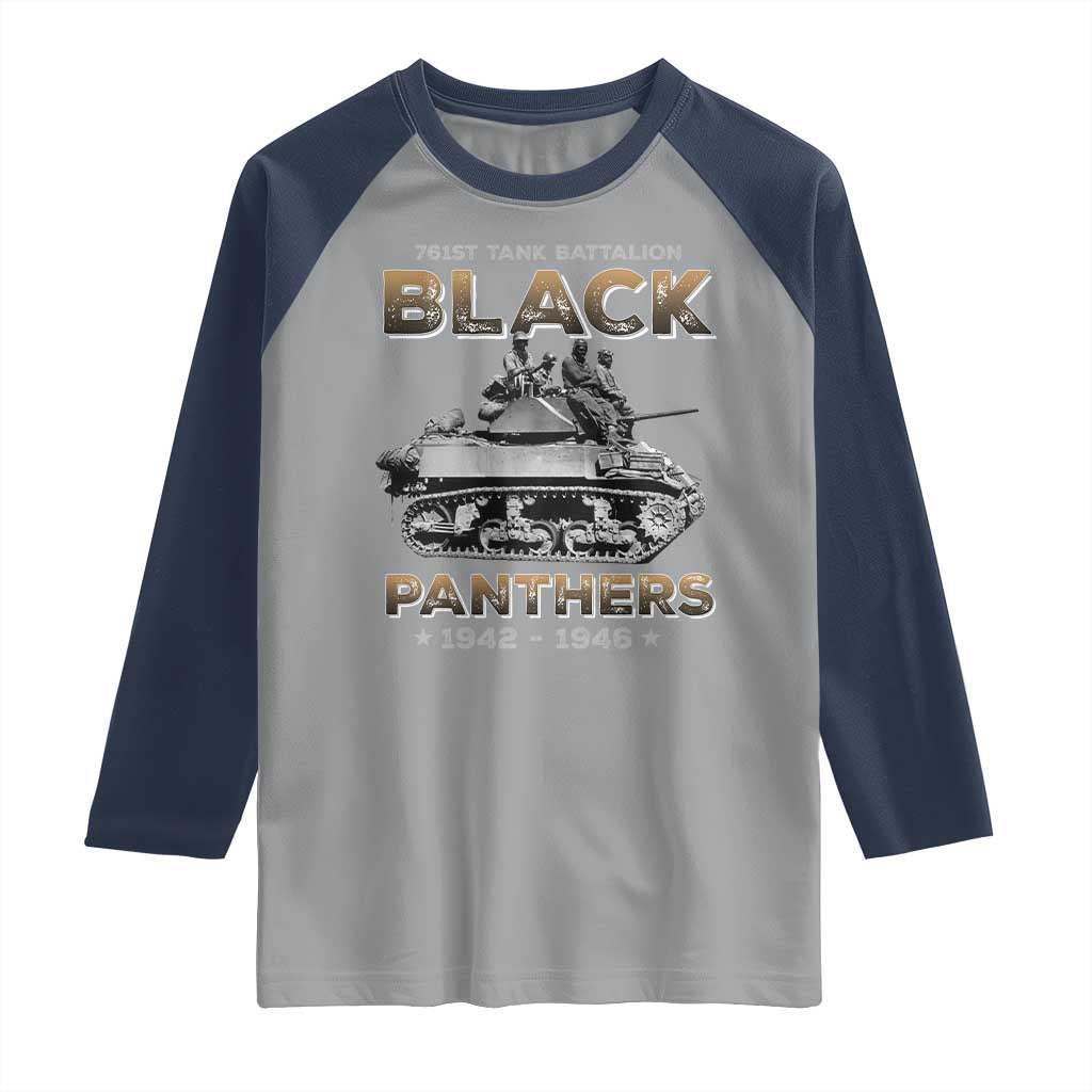 761st Tank Battalion Tribute Black Panther Party History Raglan Shirt